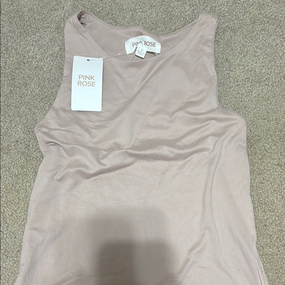 Pink Rose Women's Tan Top